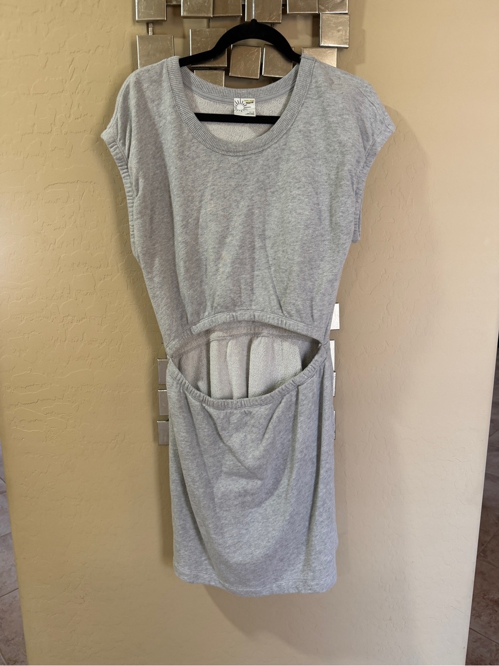 aerie Light Gray Cutout Mini Dress
